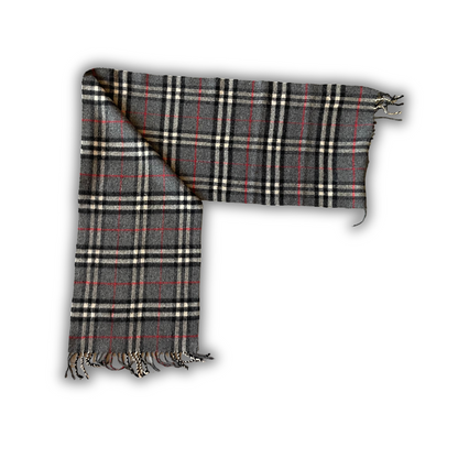 Burberry Vintage Nova Check Scarf Schal 90s dark grey