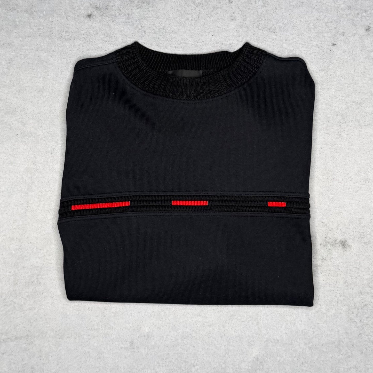 Carlo Colucci Vintage 00s Crewneck Knit Sweater black red (XL)