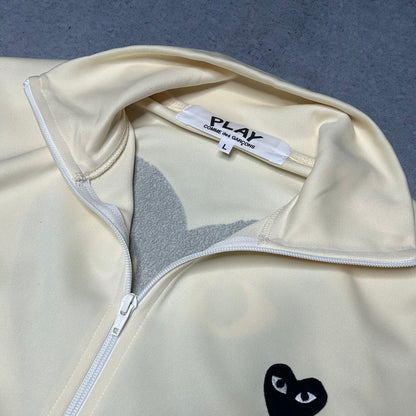 Comme des Garçons PLAY Track Jacket Big Heart Print Ivory (L)
