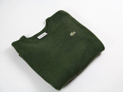 Lacoste Knit Sweater Vintage Chemise dark green