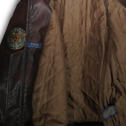 Polo Ralph Lauren G-1 Aviator Leather Bomber Jacket (L)