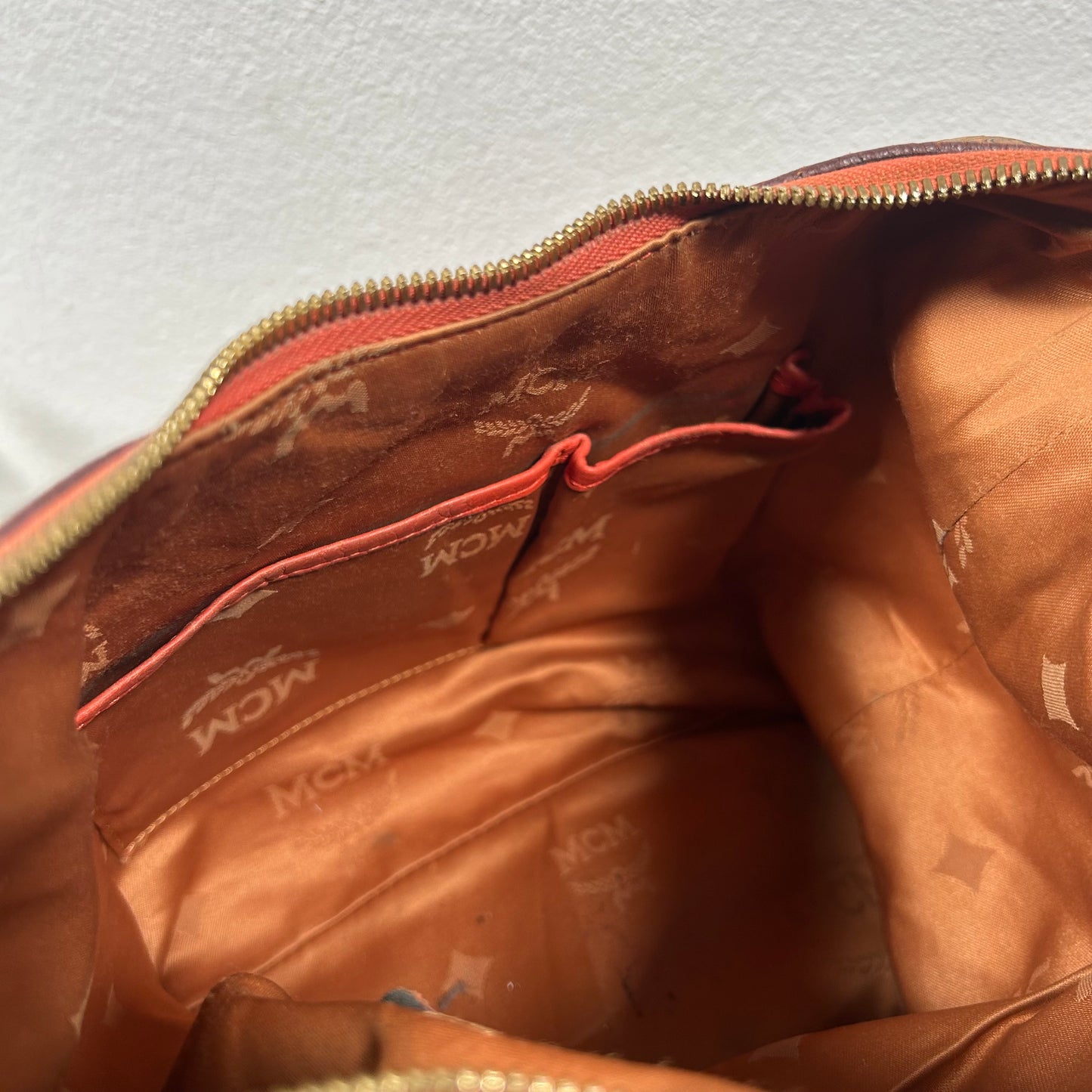 MCM Vintage Hobo Hand Bag „Visetos“ cognac Monogram