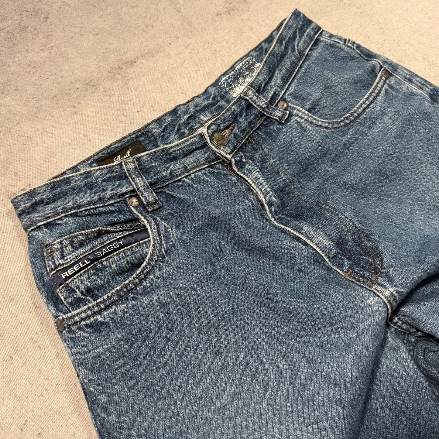 Reell USA Baggy Fit Skate Jeans Blue Stone Wash (W29 L30)