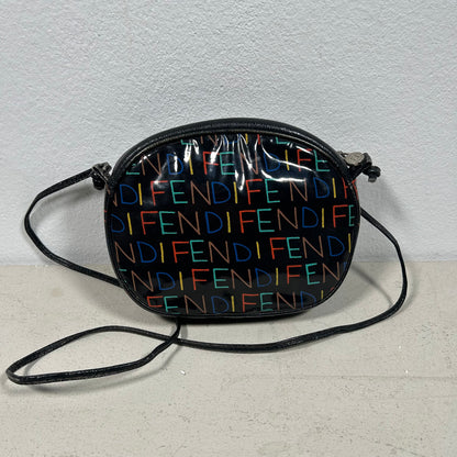 FENDI 90s Multicotour Spellout Sling Bag (black)