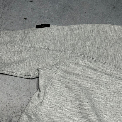Stone Island Waffle Knit Cotton Crewneck Sweater Grey (XL)