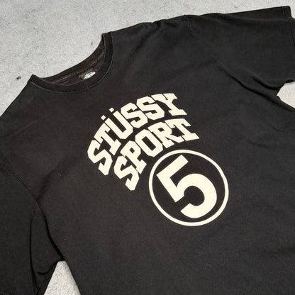 Stüssy Vintage Stüssy Sport Logo Spellout Tee Shirt black white (L)