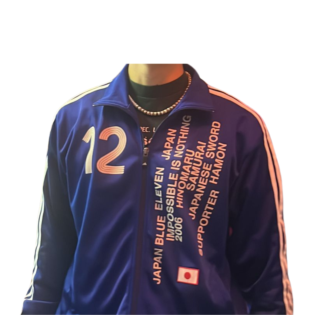 Adidas Japan Tracktop No12 blue Big print 2005