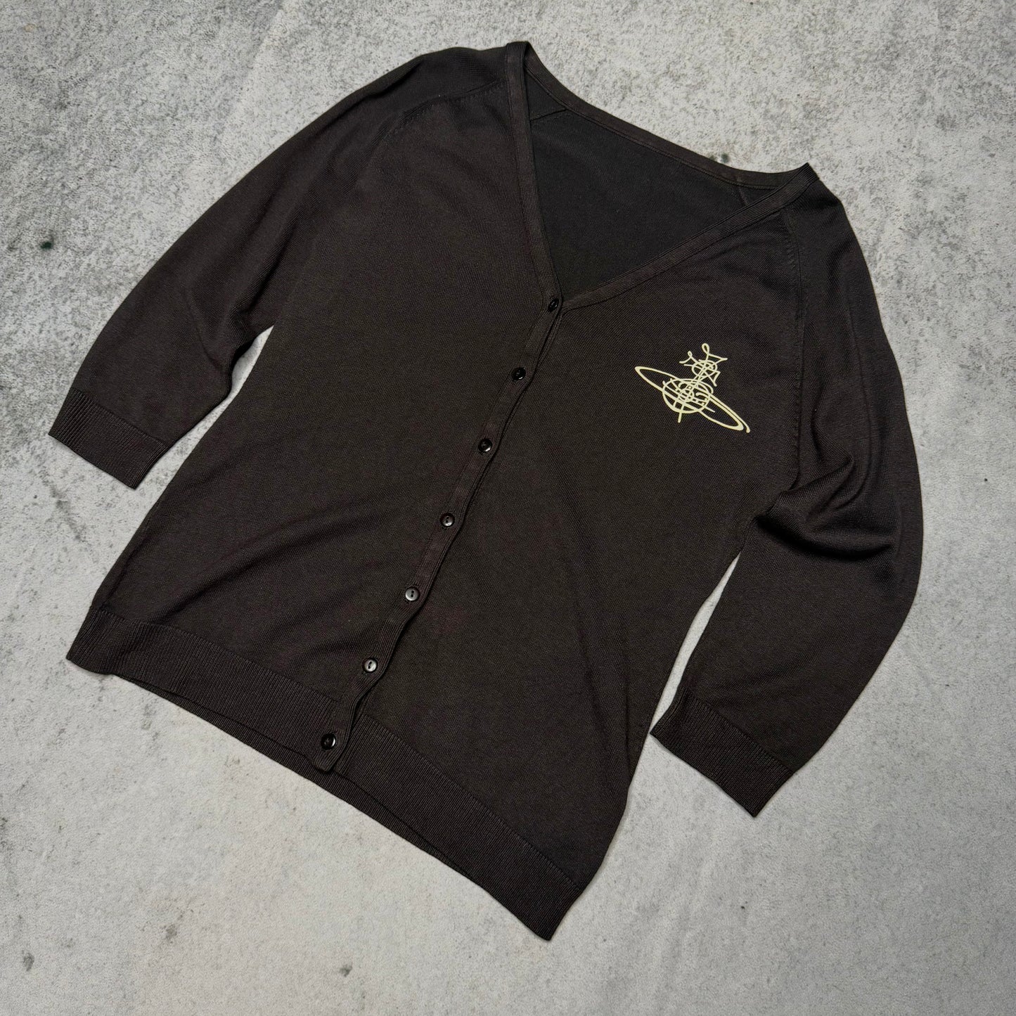 Vivienne Westwood Vintage Alex Big Orb Logo Cardigan black (S)