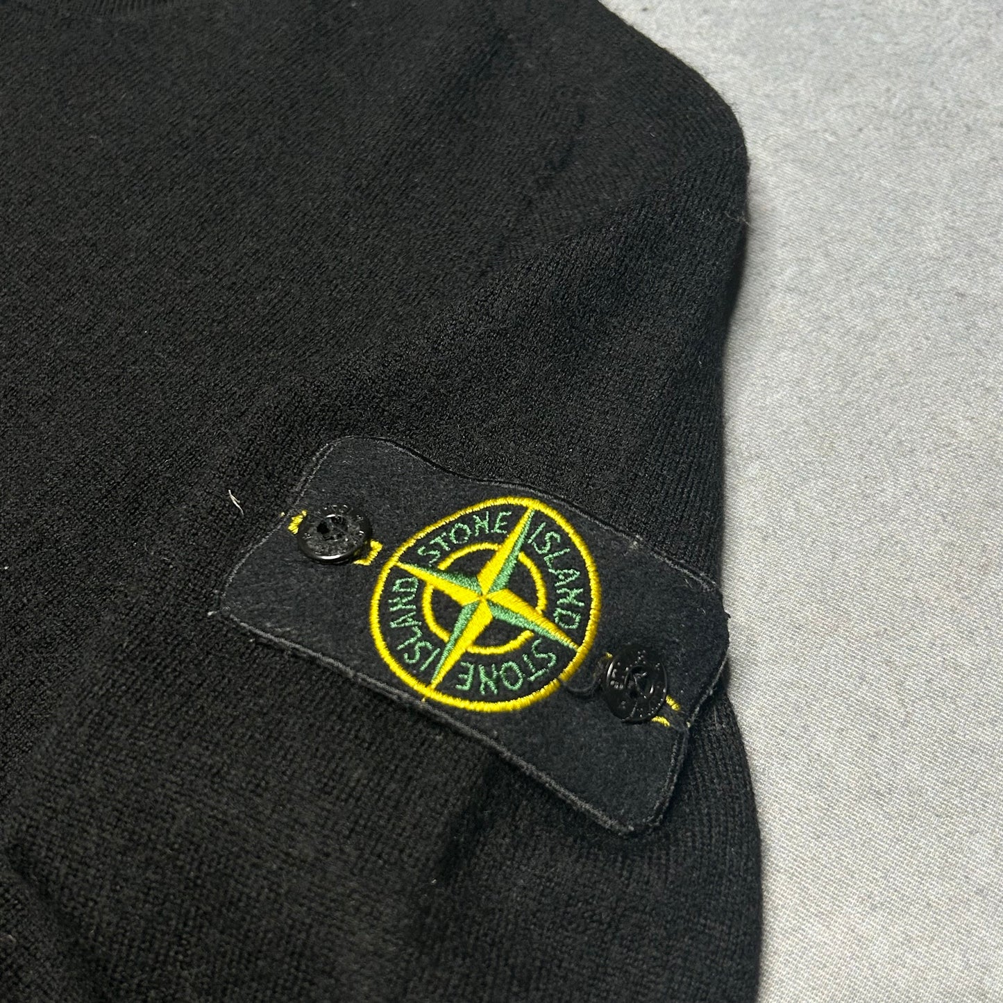 Stone Island Vintage 00s Wool Crewneck Sweater black (S)