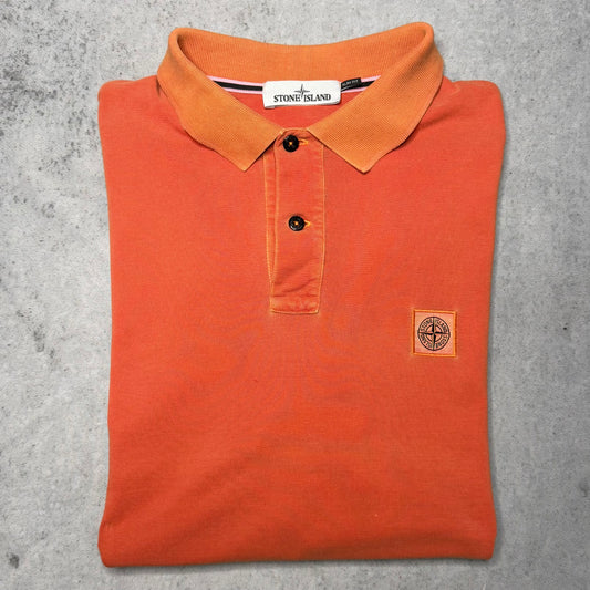 Stone Island Polo Shirt orange (3XL fits XXL)