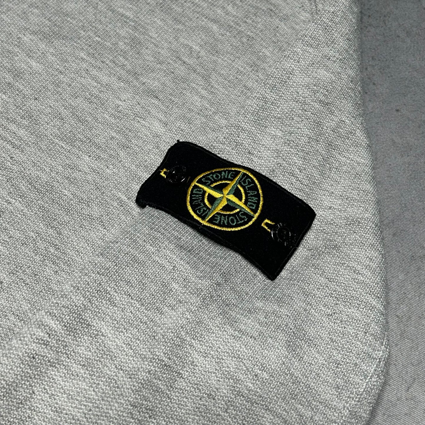 Stone Island Waffle Knit Cotton Crewneck Sweater Grey (XL)