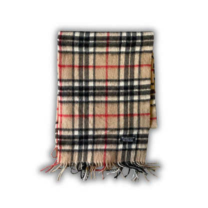 Burberry Vintage Nova Check Scarf Schal 90s beige