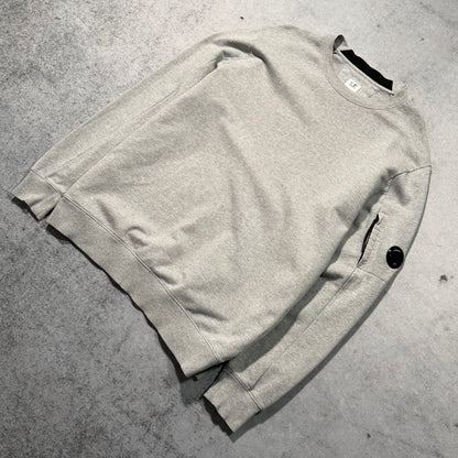 C.P. Company Diagonal Raised Fleece Crewneck Sweater grey (XXL)