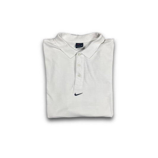 Nike Center Swoosh Poloshirt white Vintage