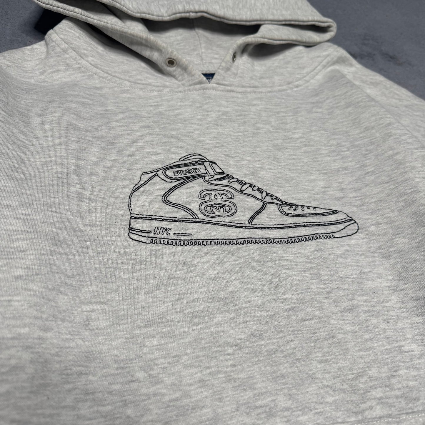 Stüssy 90s Vintage Hoodie "Air Force NYC" Made in USA (L)