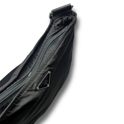 Prada Vintage Nylon Messenger Bag black