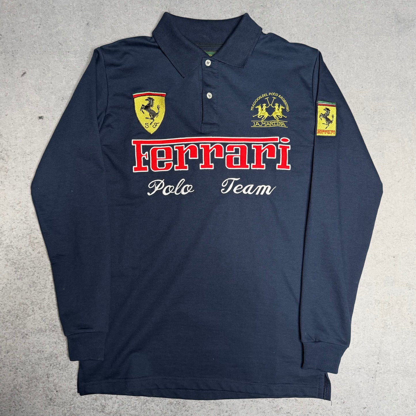 La Martina x Ferrari Italia Polo Team Longsleeve Polo Shirt Chief Keef (fits S)
