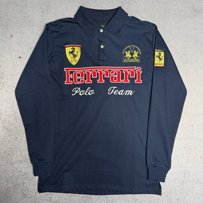 La Martina x Ferrari Italia Polo Team Longsleeve Polo Shirt Chief Keef (fits S)