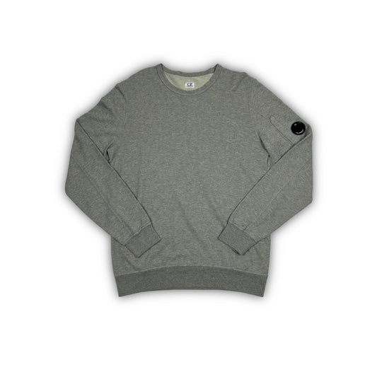 C.P. Company Light Sweater Crewneck with Lens grey