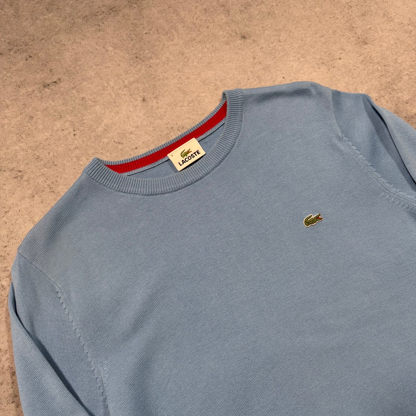 Lacoste 00s Crewneck Knit Sweater baby blue (S)