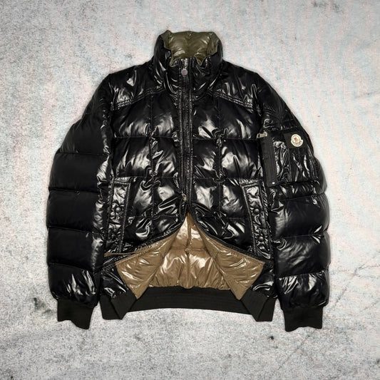 Moncler Vintage Square Stitch Bomber Puffer Jacket black 4 (fits M)
