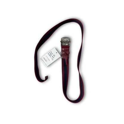 Gucci Vintage GG Belt navy bordeaux