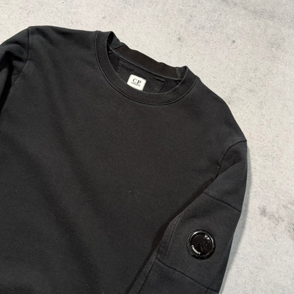 C.P. Company Diagonal Raised Fleece Crewneck Sweater black (M)
