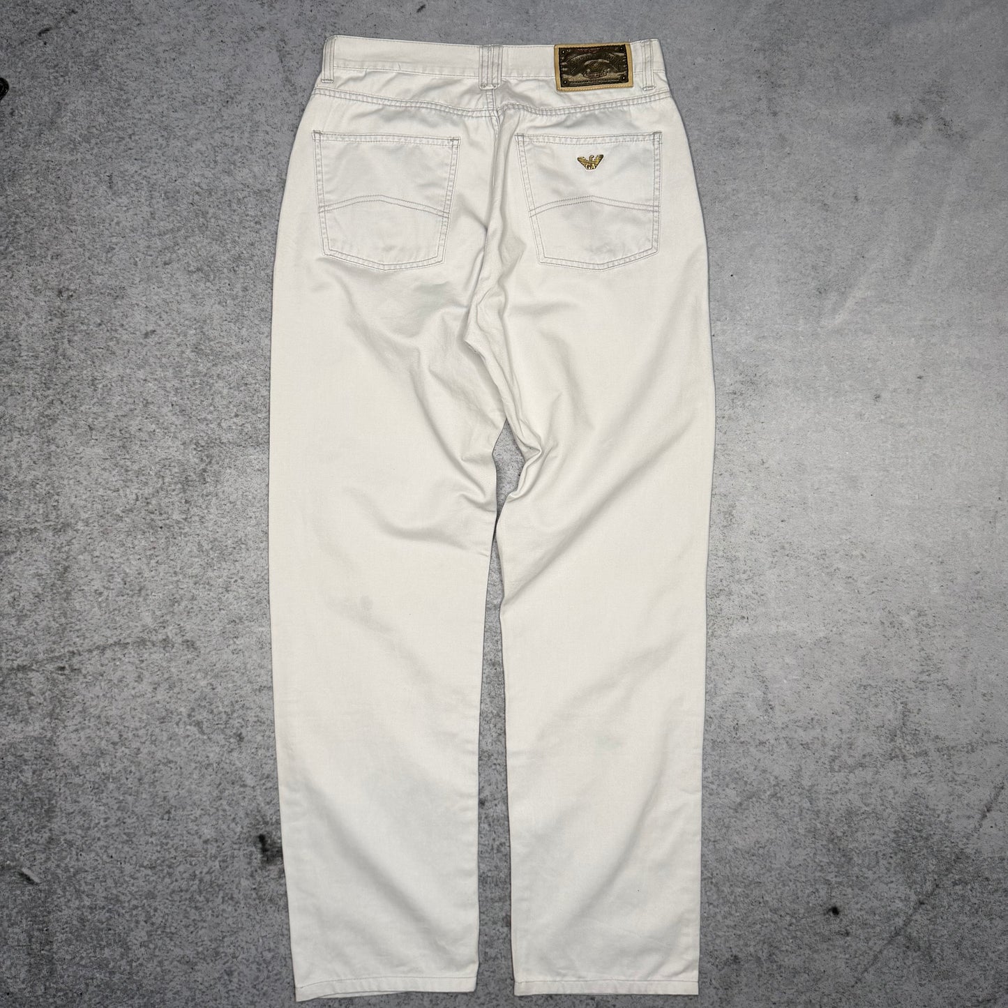 Armani Jeans Vintage Straight Chino creme white (fits M)