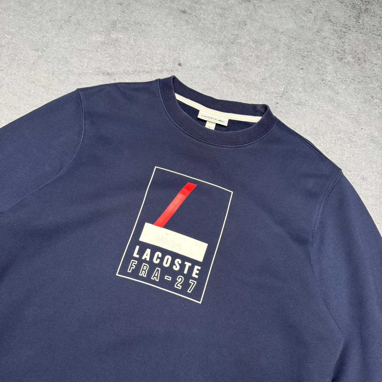 Lacoste Crewneck Sweatshirt FRA-27 Logo navy blue (S)