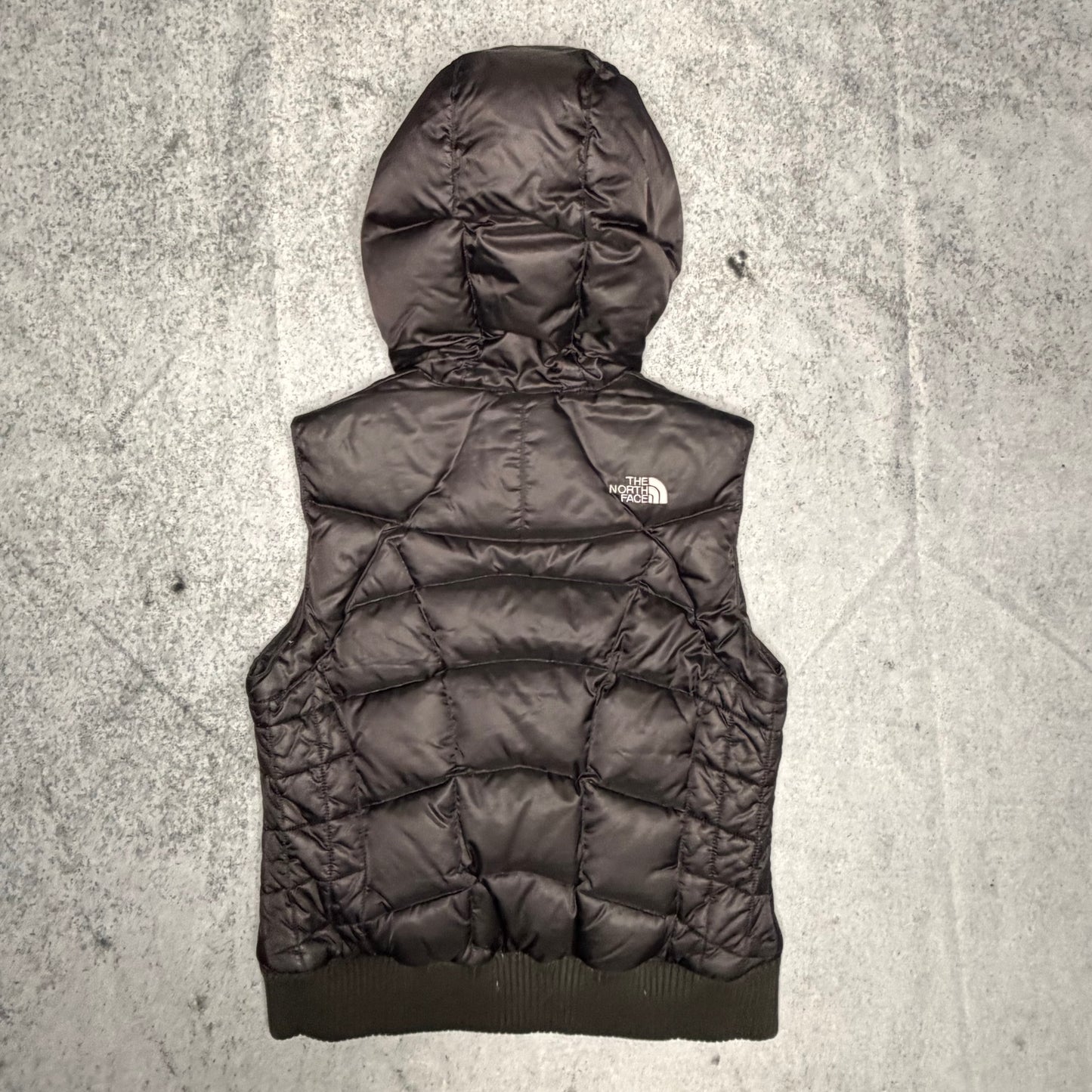 The North Face Nuptse 550 Womens Hooded Puffer Gilet Weste black (S)