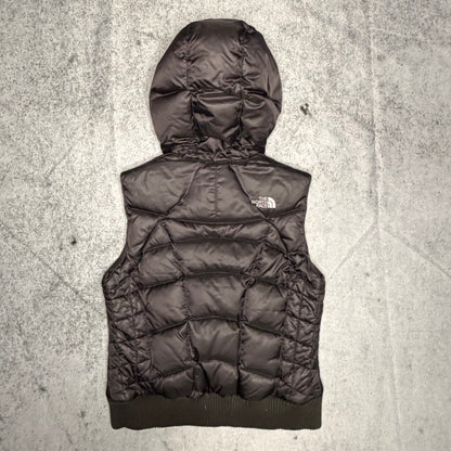 The North Face Nuptse 550 Womens Hooded Puffer Gilet Weste black (S)