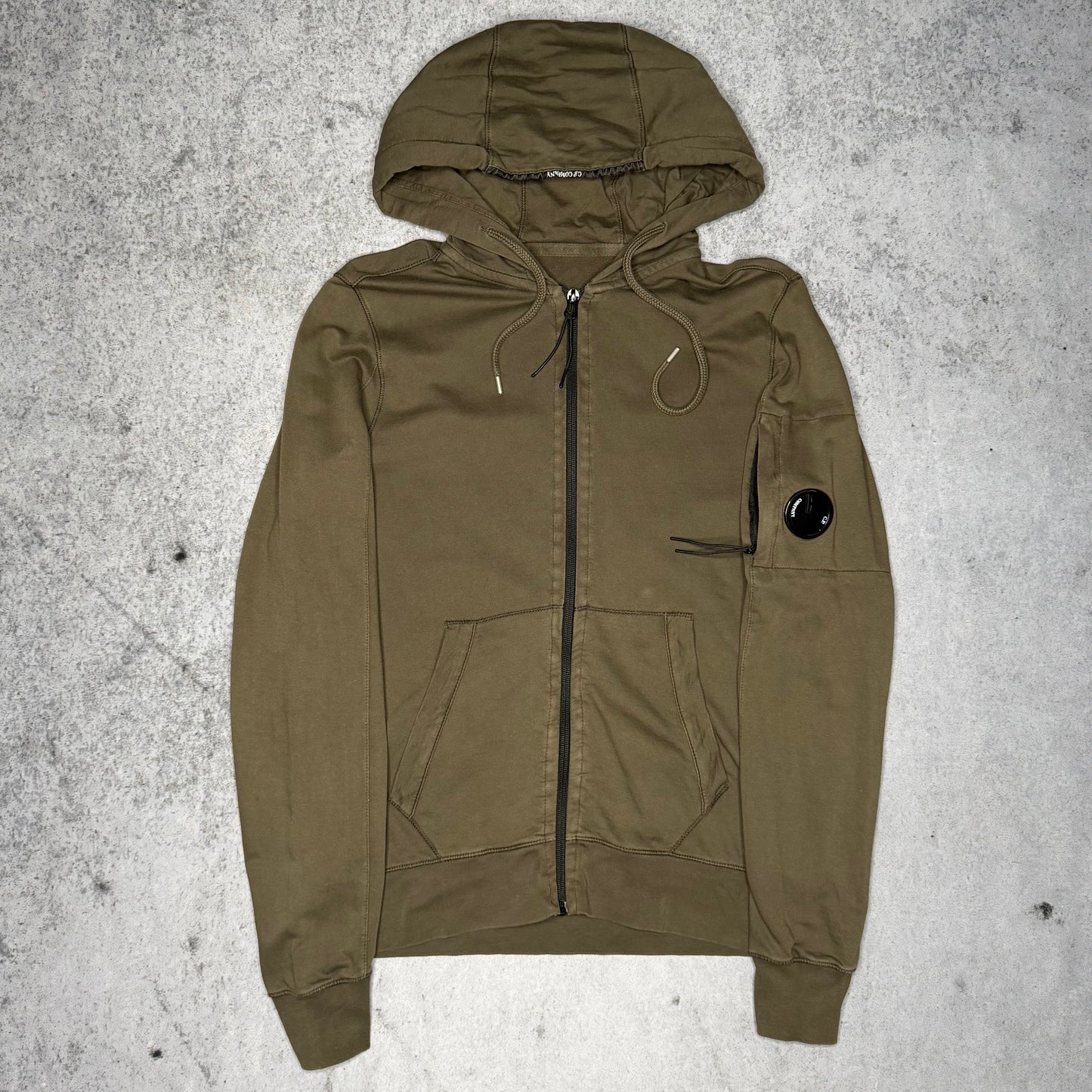C.P. Company Lens Zip Hoodie olive green (S)