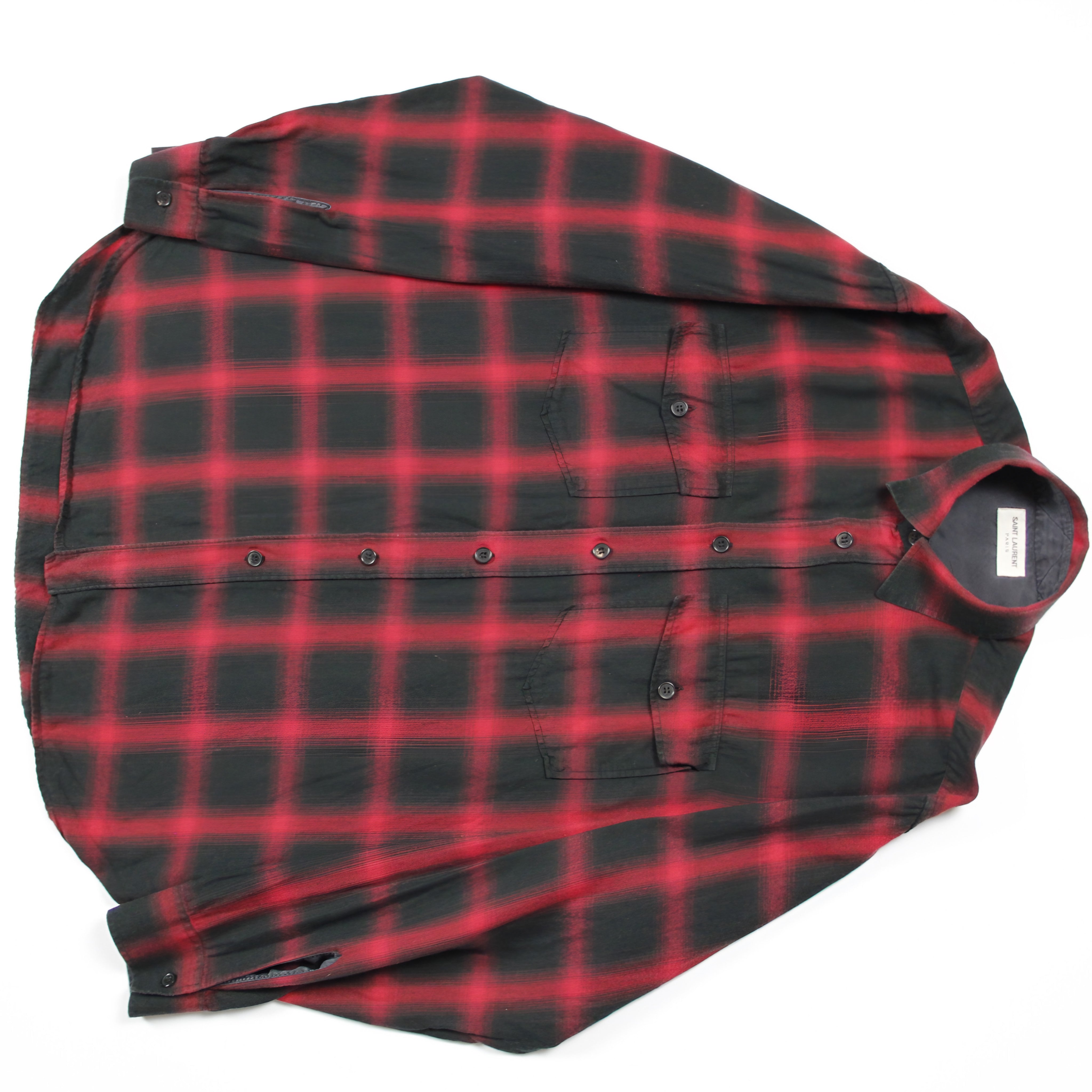 Saint laurent shop flannel shirt