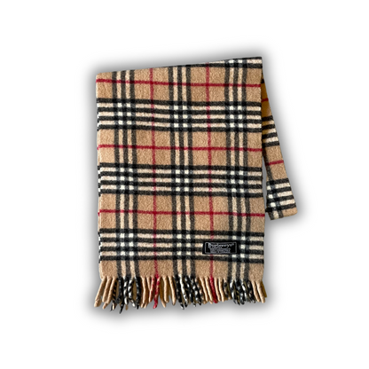 Burberry Vintage Nova Check Scarf Schal 90s beige