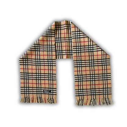 Burberry Vintage Nova Check Scarf Schal 90s beige