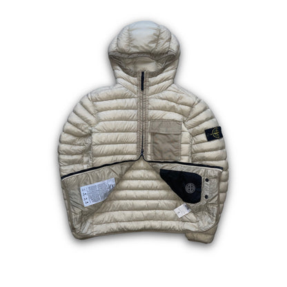 Stone Island Garment Dyed Micro Yarn Down Puffer Jacket off white (L)