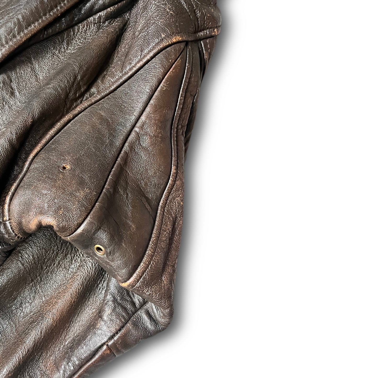 Avirex Vintage Leather Bomber Jacket brown