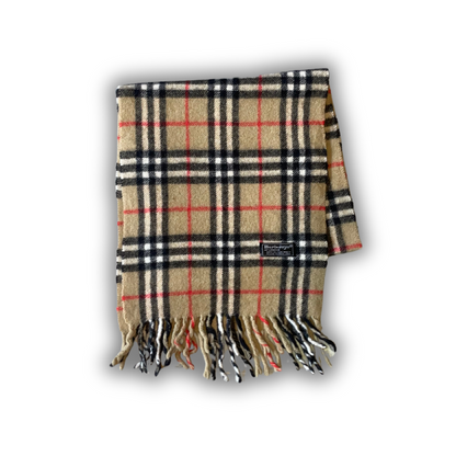 Burberry Vintage Nova Check Scarf Schal 90s beige