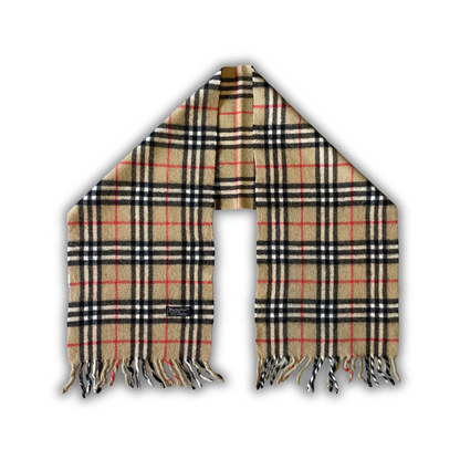 Burberry Vintage Nova Check Scarf Schal 90s beige