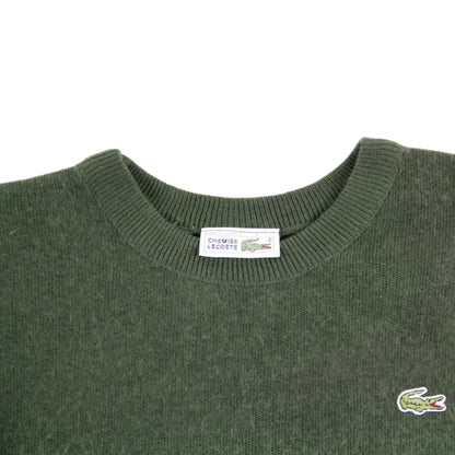 Lacoste Knit Sweater Vintage Chemise dark green