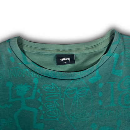 Vintage Stüssy Intl. Tribe Tee Print Green