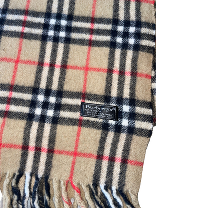 Burberry Vintage Nova Check Scarf Schal 90s beige