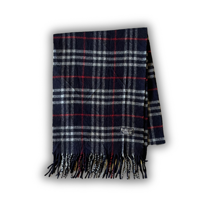 Burberry Vintage Nova Check Scarf Schal 90s navy