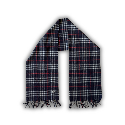 Burberry Vintage Nova Check Scarf Schal 90s navy