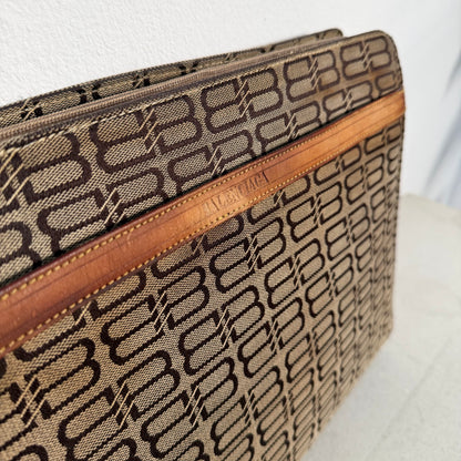 Balenciaga Vintage BB Monogram Canvas Clutch (Large Size)