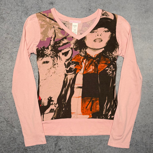 Custo Barcelona Women's Y2K Longsleeve Top All over Print (S)