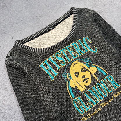 Hysteric Glamour Y2K Japanese Designer Spell Out Knit Sweater (Fits S/M)
