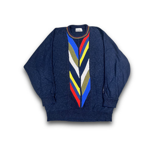 Carlo Colucci Classic Knit Sweater Vintage navy