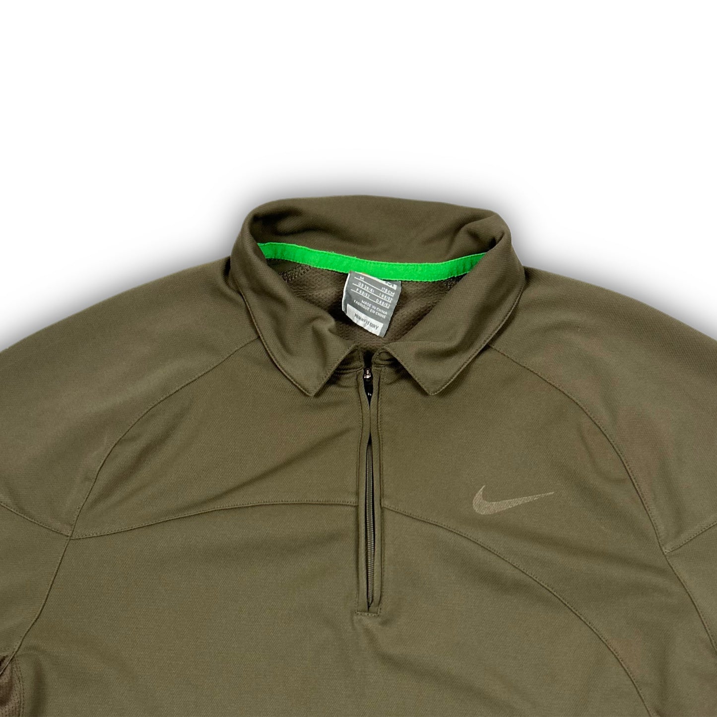 Nike Sport Zipped Poloshirt 00s olive green