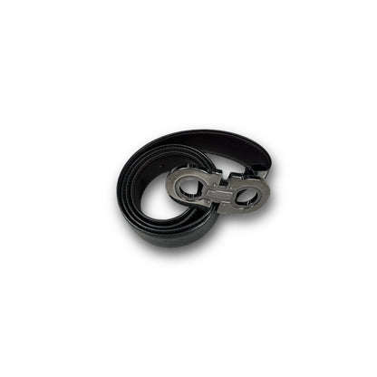 Salvatore Ferragamo Reversible Gancini Belt black